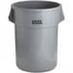 Lavex 55 Gallon Gray Round Commercial Trash Can