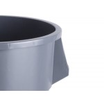 Lavex 55 Gallon Gray Round Commercial Trash Can