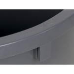 Lavex 55 Gallon Gray Round Commercial Trash Can
