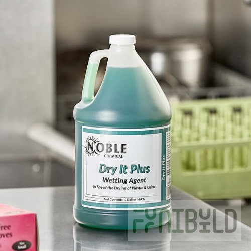 Noble 1 gallon / 128 oz. Dry It Plus Concentrated Rinse Aid for High Temperature Dish Machines - 4/Case