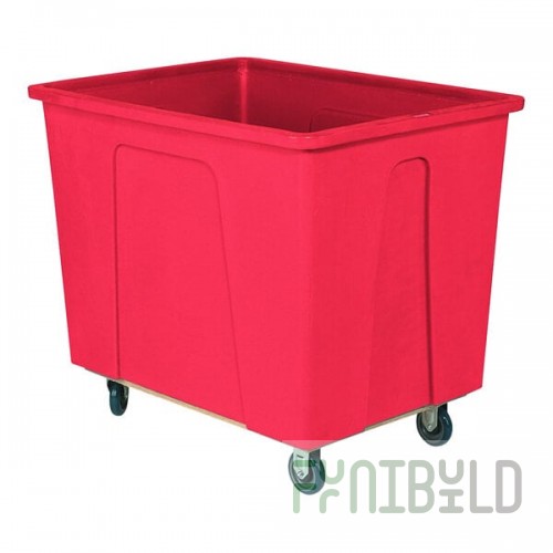 Wesco Industrial Products 272506 4 Bushel / 32 Gallon Red Polyethylene Box Truck with 5