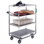 Lakeside 622LM 3 Shelf Medium Duty Stainless Steel Utility Cart with Enclosed Base and Light Maple Finish - 19 Lakeside 622LM 3 Shelf Medium Duty Stainless Steel Utility Cart with Enclosed Base and Light Maple Finish - 19