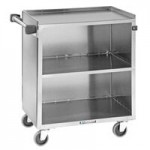 Lakeside 622LM 3 Shelf Medium Duty Stainless Steel Utility Cart with Enclosed Base and Light Maple Finish - 19 Lakeside 622LM 3 Shelf Medium Duty Stainless Steel Utility Cart with Enclosed Base and Light Maple Finish - 19