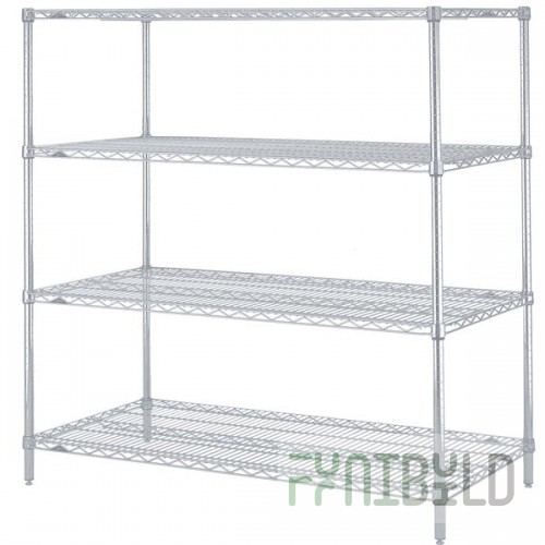 Metro N356BR Super Erecta Brite Wire Stationary Starter Shelving Unit - 18