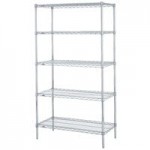 Metro N356BR Super Erecta Brite Wire Stationary Starter Shelving Unit - 18