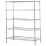 Metro N356BR Super Erecta Brite Wire Stationary Starter Shelving Unit - 18