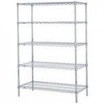 Metro N356BR Super Erecta Brite Wire Stationary Starter Shelving Unit - 18