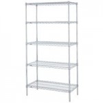 Metro N356BR Super Erecta Brite Wire Stationary Starter Shelving Unit - 18