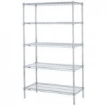 Metro N356BR Super Erecta Brite Wire Stationary Starter Shelving Unit - 18