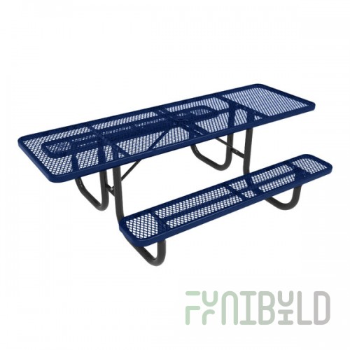 Ultra Site 8' Ultra Blue Extra Heavy-Duty Double-Sided ADA Rectangular Diamond Table 96