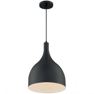 SATCO/NUVO Bellcap 1-Light Pendant Light with Matte Black Finish - 120V, 100W SATCO/NUVO Bellcap 1-Light Pendant Light with Matte Black Finish - 120V, 100W