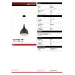 SATCO/NUVO Bellcap 1-Light Pendant Light with Matte Black Finish - 120V, 100W SATCO/NUVO Bellcap 1-Light Pendant Light with Matte Black Finish - 120V, 100W