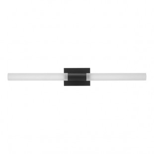 Globe 2-Light Minimalist Matte Black LED Vanity Light - 120V, 23W Globe 2-Light Minimalist Matte Black LED Vanity Light - 120V, 23W