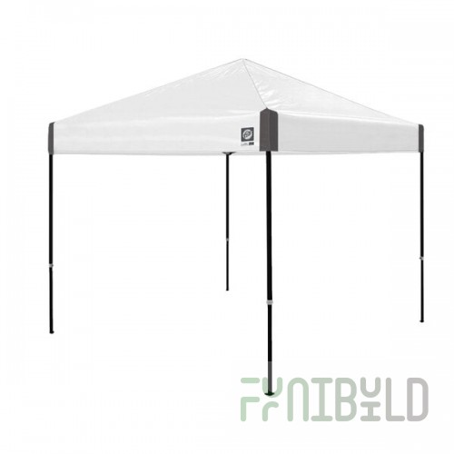 E-Z Up AMB3SSGF10WH Ambassador 10' White Slate Canopy with Roller Bag