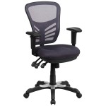 Flash Furniture HL-0001-DK-GY-GG Mid-Back Dark Gray Mesh Office Chair with Triple Paddle Control and Infinite-Locking Back Angle Flash Furniture HL-0001-DK-GY-GG Mid-Back Dark Gray Mesh Office Chair with Triple Paddle Control and Infinite-Locking Back Angle