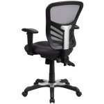 Flash Furniture HL-0001-DK-GY-GG Mid-Back Dark Gray Mesh Office Chair with Triple Paddle Control and Infinite-Locking Back Angle Flash Furniture HL-0001-DK-GY-GG Mid-Back Dark Gray Mesh Office Chair with Triple Paddle Control and Infinite-Locking Back Angle