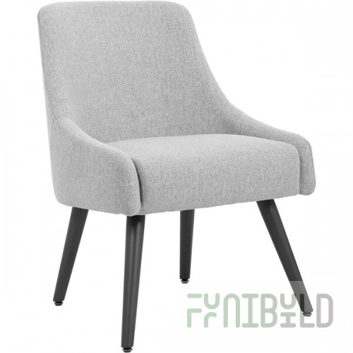 Boss Boyle Gray Poly-Linen Weave Guest Chair
