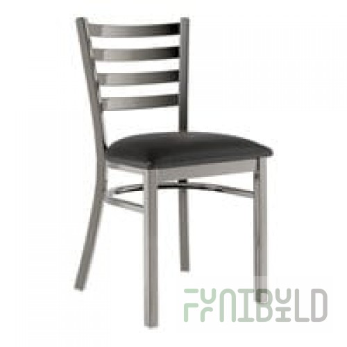 BFM Seating Lima Silver Mist Steel Customizable Side Chair with 2
