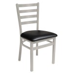 BFM Seating Lima Silver Mist Steel Customizable Side Chair with 2 BFM Seating Lima Silver Mist Steel Customizable Side Chair with 2