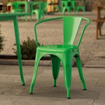 Lancaster Table & Seating Alloy Jade Green Outdoor Arm Chair