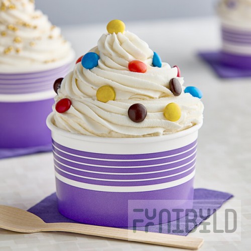 Choice 16 oz. Purple Paper Frozen Yogurt / Food Cup - 1,000/Case