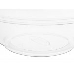 Visions 64 oz. Clear PET Plastic Round Catering / Serving Bowl - 5/Pack Visions 64 oz. Clear PET Plastic Round Catering / Serving Bowl - 5/Pack