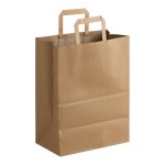 Choice 1/7 70 lb. Heavy-Duty Natural Kraft Paper Barrel Sack with Flat Handles - 300/Case Choice 1/7 70 lb. Heavy-Duty Natural Kraft Paper Barrel Sack with Flat Handles - 300/Case