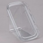 Placon Tamper Evident Tamper Resistant Recycled PET Sandwich Wedge Container - 200/Case