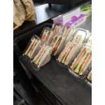 Placon Tamper Evident Tamper Resistant Recycled PET Sandwich Wedge Container - 200/Case