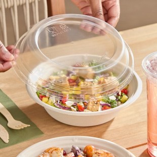 Tellus Products 24-48 oz. Round Vented Dome Take-Out Lid - 75/Pack