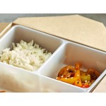 3-Compartment Polypropylene Food Holder Insert - 250/Case