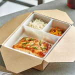 3-Compartment Polypropylene Food Holder Insert - 250/Case