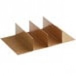 3-Compartment Polypropylene Food Holder Insert - 250/Case