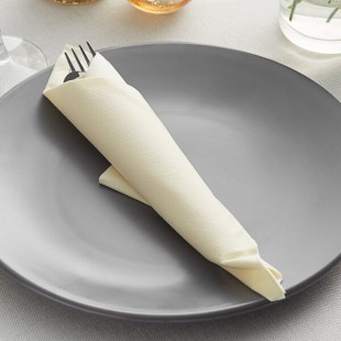 Hoffmaster Ecru Linen-Like 1/4 Fold Dinner Napkin - 16 Hoffmaster Ecru Linen-Like 1/4 Fold Dinner Napkin - 16
