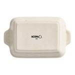 Acopa Keystone 15 oz. Vanilla Bean Porcelain Rectangular Baker / Casserole Dish - 16/Case