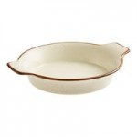 Acopa Keystone 15 oz. Vanilla Bean Porcelain Rectangular Baker / Casserole Dish - 16/Case