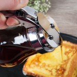 TableCraft 406CP 6 oz. Glass Teardrop Syrup Dispenser with Chrome-Plated ABS Top - 12/Pack