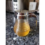 TableCraft 406CP 6 oz. Glass Teardrop Syrup Dispenser with Chrome-Plated ABS Top - 12/Pack