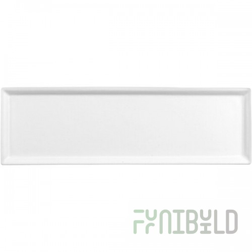 GET Bugambilia Fit Perfect Mod White Aluminum Serving Platter / Lid for 1/2 Size Long Food Pans LCIH1/2L-MOD-WW