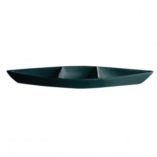 G.E.T. Enterprises BT319FT Bugambilia 6.9 Qt. Classic Textured Finish Forest Green Resin-Coated Aluminum Deep Boat with Dividers