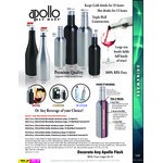 Franmara Apollo 26 oz. Silver Stainless Steel Bordeaux Wine Bottle