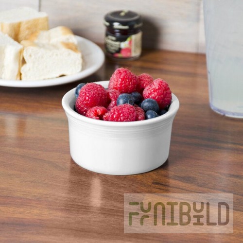 Fiesta® Dinnerware from Steelite International HL568100 White 8 oz. China Ramekin - 6/Case