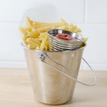 American Metalcraft RSC1 2.5 oz. Stainless Steel Round Ribbed Sauce Cup - 12/Case