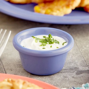 Acopa Foundations 2 oz. Purple Smooth Melamine Ramekin - 12/Case