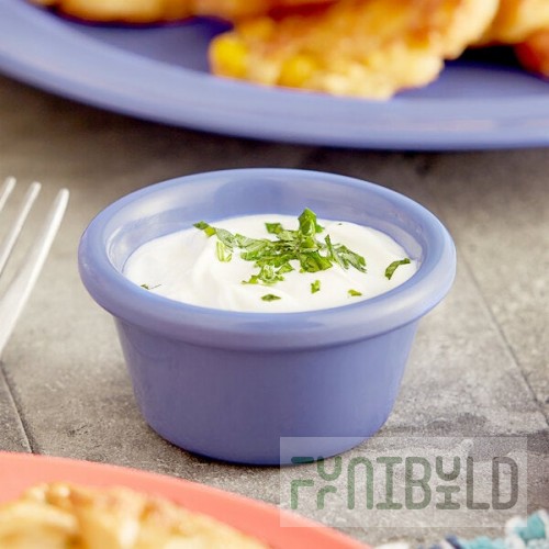 Acopa Foundations 2 oz. Purple Smooth Melamine Ramekin - 12/Case
