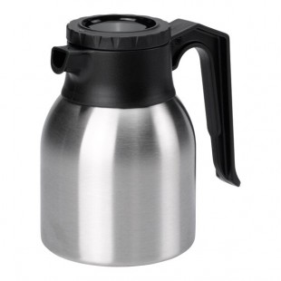 Service Ideas Brew-Thru Mini 23.7 oz. Stainless Steel Insulated Coffee Carafe / Server with Black Lid BTS09 Service Ideas Brew-Thru Mini 23.7 oz. Stainless Steel Insulated Coffee Carafe / Server with Black Lid BTS09