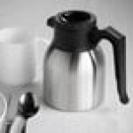 Service Ideas Brew-Thru Mini 23.7 oz. Stainless Steel Insulated Coffee Carafe / Server with Black Lid BTS09 Service Ideas Brew-Thru Mini 23.7 oz. Stainless Steel Insulated Coffee Carafe / Server with Black Lid BTS09