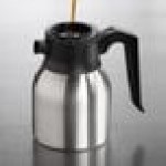 Service Ideas Brew-Thru Mini 23.7 oz. Stainless Steel Insulated Coffee Carafe / Server with Black Lid BTS09 Service Ideas Brew-Thru Mini 23.7 oz. Stainless Steel Insulated Coffee Carafe / Server with Black Lid BTS09