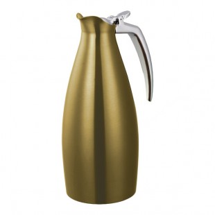 Service Ideas Altus 33.8 oz. Vintage Gold Stainless Steel Insulated Coffee Carafe / Server ALTU10BSVG