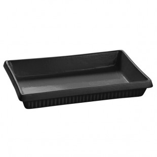 TableCraft CW2080BK 2 Qt. Black Cast Aluminum Rectangular Casserole Dish